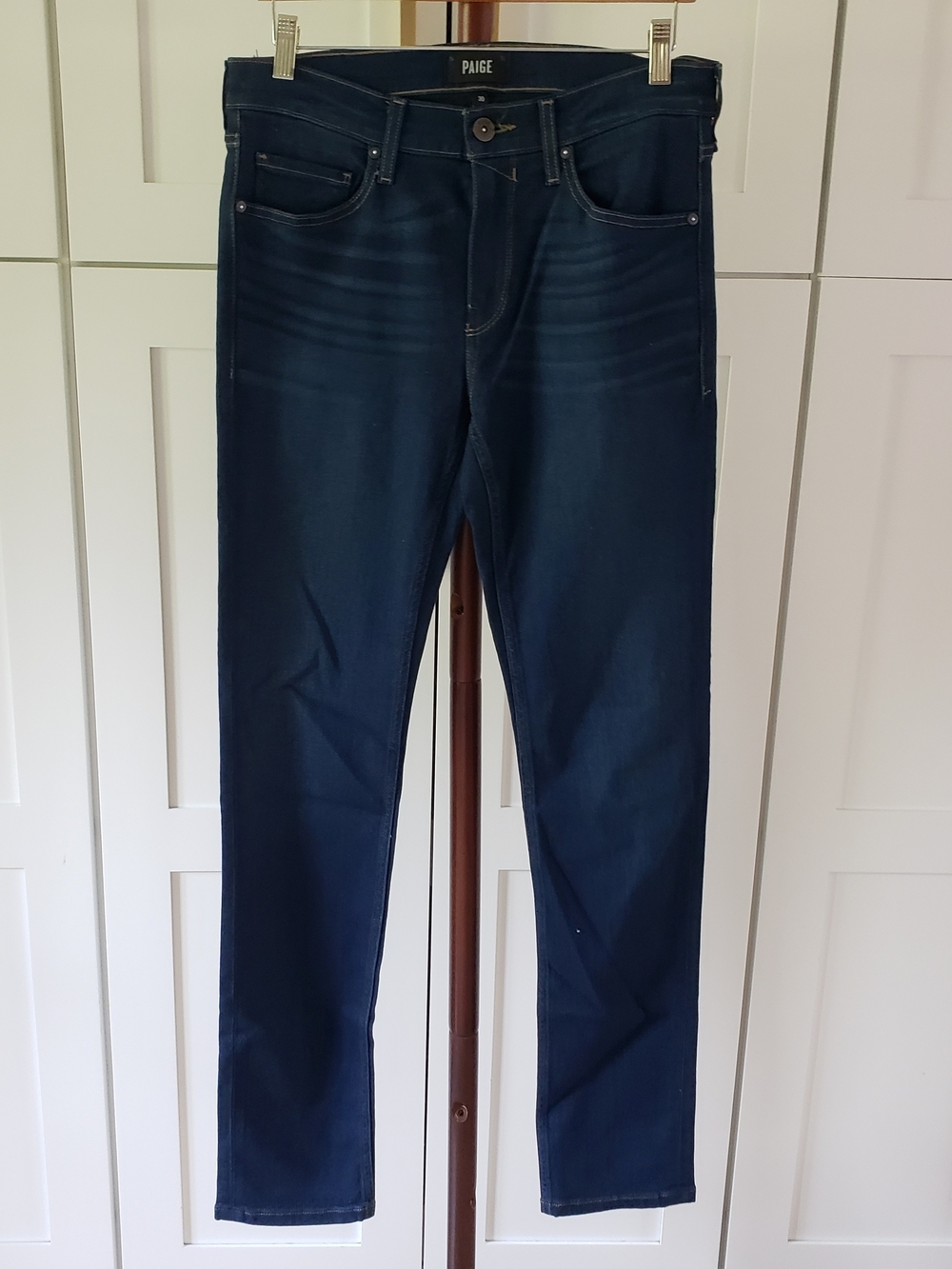 PAIGE Lennox Jeans Mens 30 Dark Wash Slim Straight Leg Premium Denim